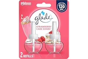 Glade PlugIns Air Freshener Oil Refill, Scented and Essential Oils for Home and Bathroom, Strawberry Cake Shake, 2 Refills