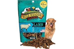Wild Meadow Farms - Classic Lamb Minis, Soft Jerky Training Treats for Dogs, Grain-Free, All-Natural & Perfectly Sized for Training, High-Value Rewards in a Convenient 3.5 Ounce Pouch