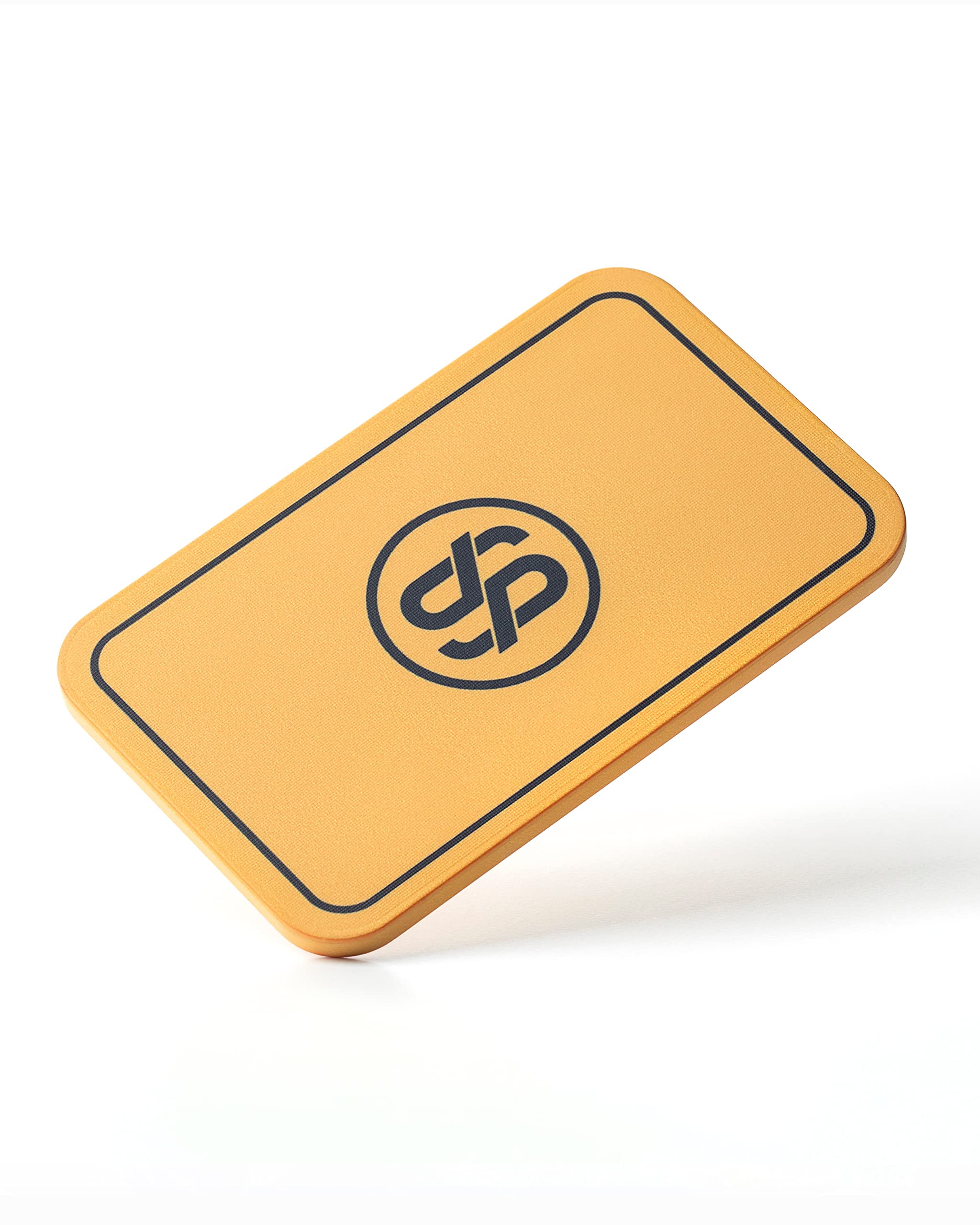 SLOWPLAY Godel Rectangular Poker Chips Plaques, Pack of 10 Pcs, European Style Professional Plaques Without Denomination, 34-Gram Ceramic Composite(Yellow)