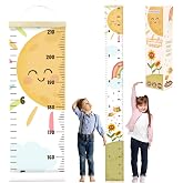 KooKooBaby Kids Growth Chart for Wall - 82"x7.9" Premium Canvas Removable Height Chart for Kids Height Measurement for Wall, Height Chart Measuring for Kids &amp; Baby, Child Height Wall Chart