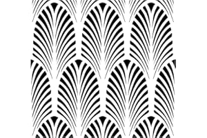 Art Deco Fan All Over Wall Stencil (10 mil Plastic) | Decor Stencils for Painting on Wood, Wall, Tile, Canvas, Paper, Fabric, Furniture and Floor | Reusable Stencil | FS039 by Designer Stencils