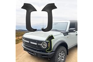 KAKABAS Automotive Corner Guards, Corner Cover Trim Cover Compatible with Ford Bronco 2021-2023 2/4 Dorrs Accessories, Front Wall Side Corner Cover Protective, Cowl Body Armor Side,Black 2-Piece Set