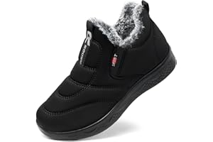 SHIBEVER Womens Winter Snow Boots: Waterproof Insulated Warm Fur Lined Ankle Slip On Walking Comfortable Outdoor Boot