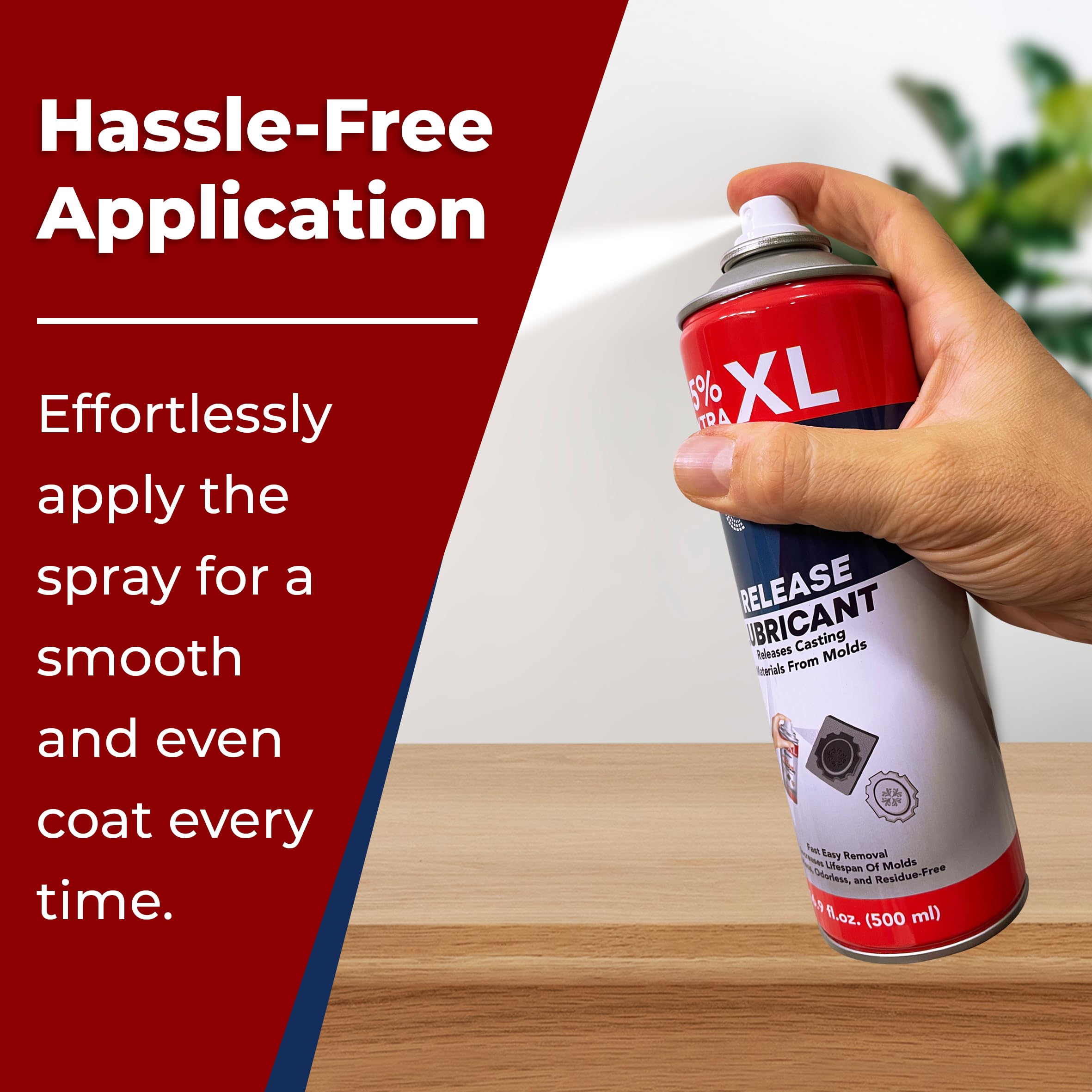 Silicone Mold Release Spray (Silicone-Based) (16.9 floz/500ml) - Resin & Epoxy Release Agent for Smooth Mold Removal with Ease, Universal Use on Almost All Molds