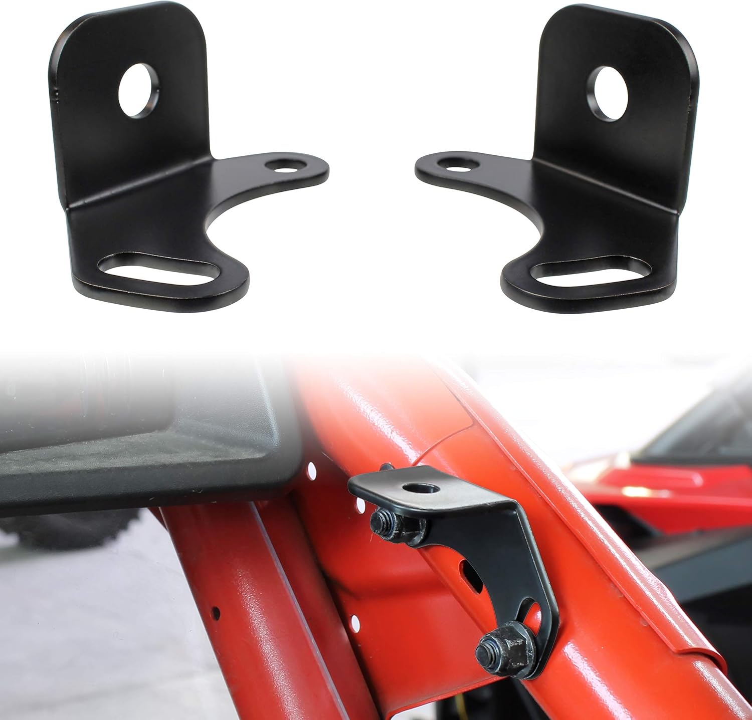 2PCS Adjustable Rear Pillar Flag Antenna Mounting Brackets