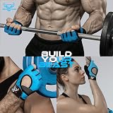 BEAST RAGE Weight Lifting Gloves Breathable Non-Slip Palm M AQUA view 8