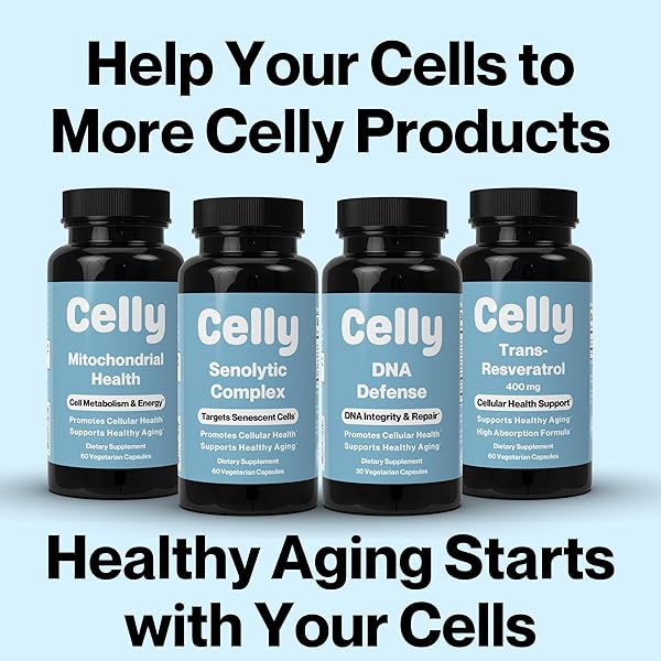 CELLY NAD BOOSTER | LONGEVITY SUPPLEMENT FOR HEALTHY AGING WITH NR (NICOTINAMIDE RIBOSIDE) AND NICOTINAMIDE | PROMOTES CELL FUNCTION & VITALITY | NON-GMO & 3RD PARTY TESTED