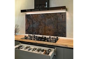 ROGGMARD Tempered Glass Kitchen Backsplash, Stove Back Top Cover, Splashback Tile, Kitchen Sink Cover Splash Guard, Home Wall Decor (39.5x27.5''(100x70cm))