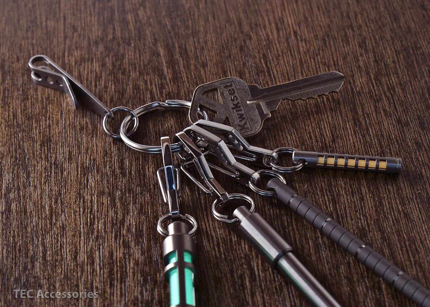 TEC Accessories Python Clip - Stainless Steel Keychain Carabiner with Gate Guard: Clothing