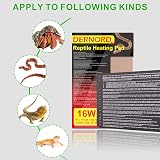 DERNORD Heat Mat Reptile 16W 8x12 inch for Terrarium Bearded Dragon Snake view 6