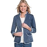 MULTIPLES womens Long Sleeves Stand Collar Open Front Jacket