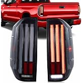 VLAND LED Tail Lights Compatible with 2014-2021 Toyota Tundra,Rear Light with Red Sequential Turn Signal, with Startup Animation DRL, Smoked
