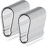 Spring Snap Hooks M5 M6 M8 M10 Carabiner Heavy Duty Carabiner Clips Galvanized Steel Quick Links Caribiniers Hammocks Hooks for Camping Hiking Outdoor Swing Pet Leash Gym