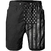 Mens Swim Trunks Quick Dry Board Shorts with Mesh Lining, Breathable Fit Hawaii Beach Shorts Swimwear Bathing Suits