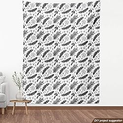 Ambesonne Occult Fabric by The Yard, Monochromatic