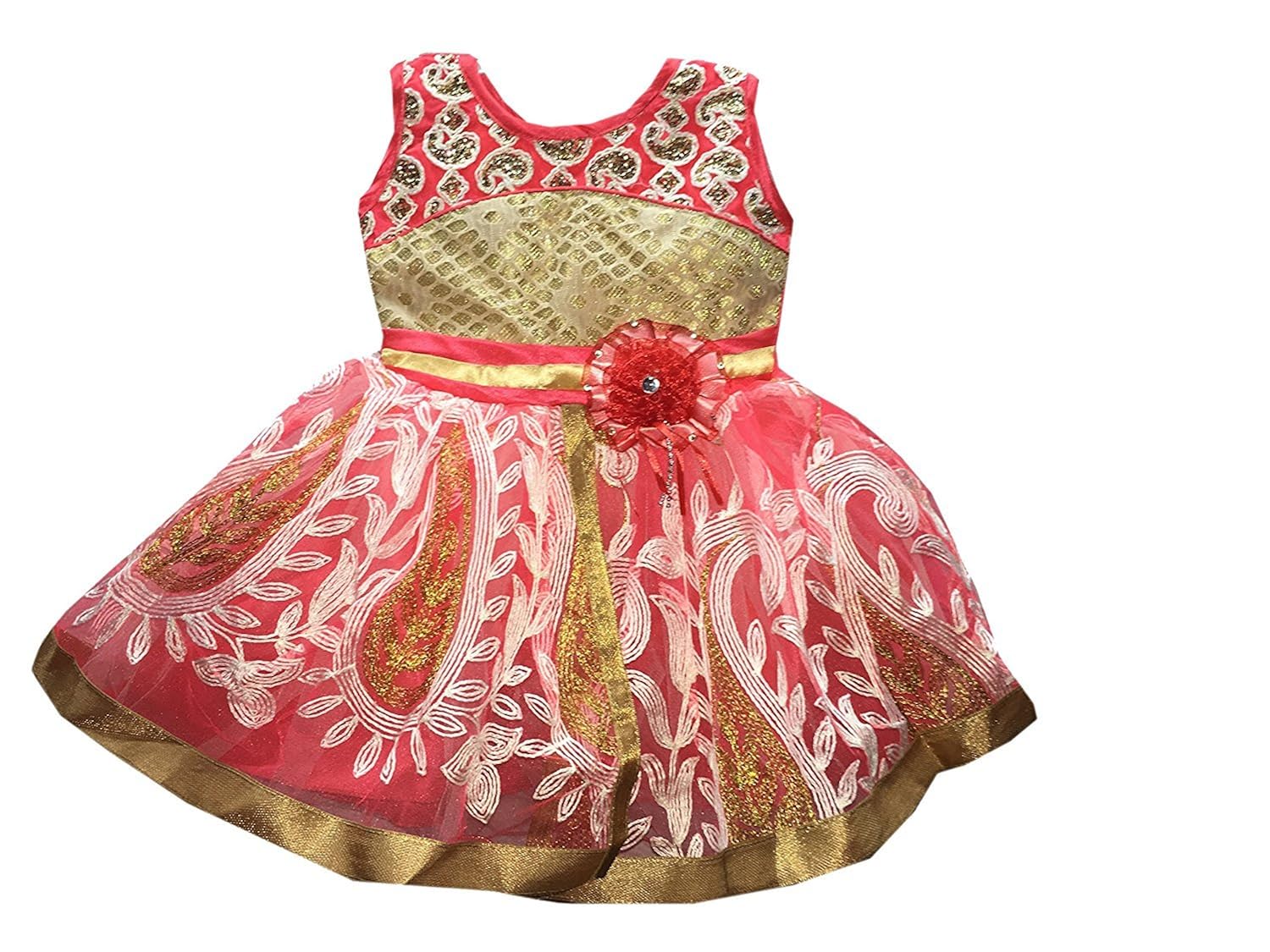 red colour frock for baby girl