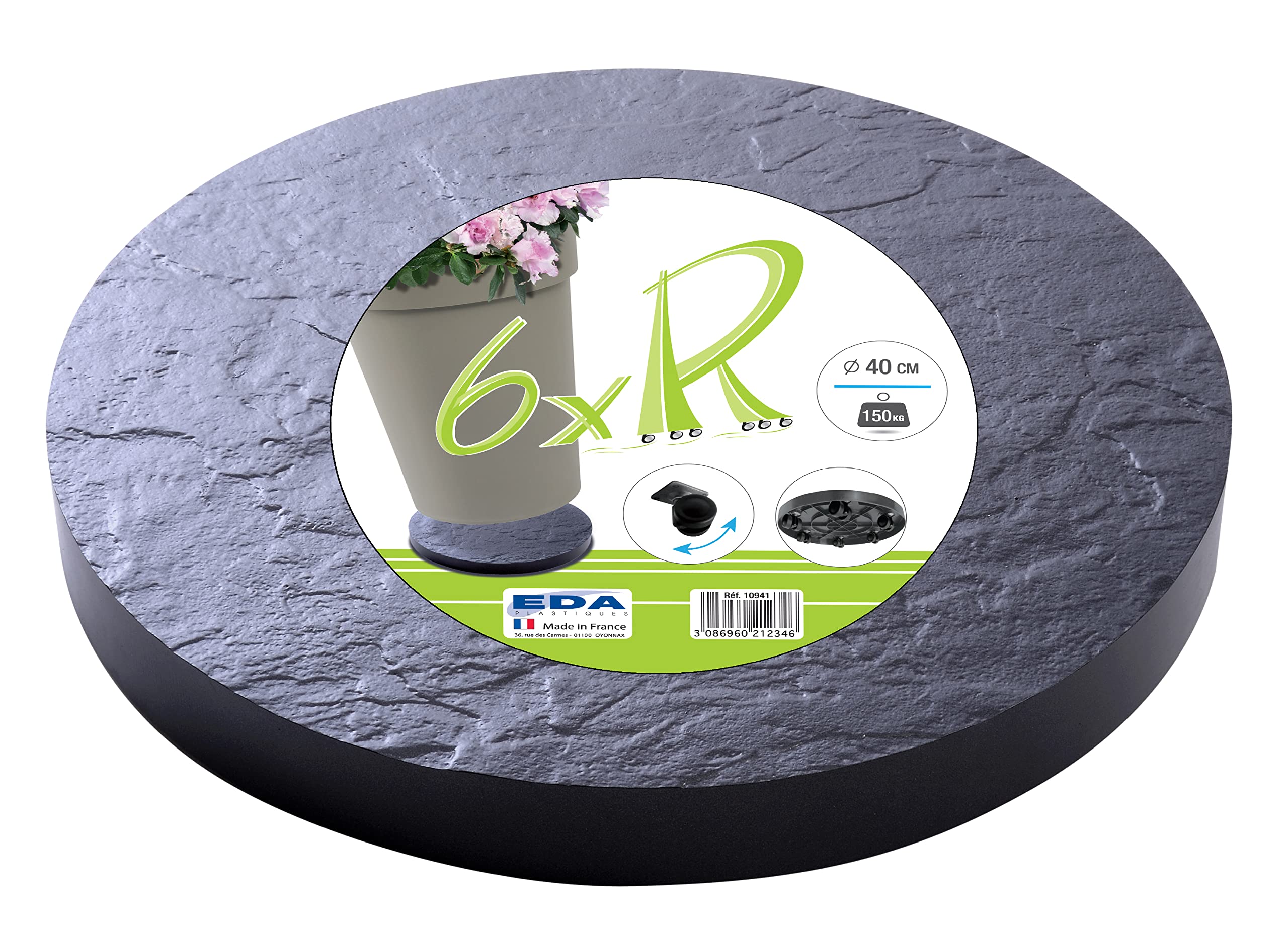 Rolled Stone Pot with 40 cm Diameter