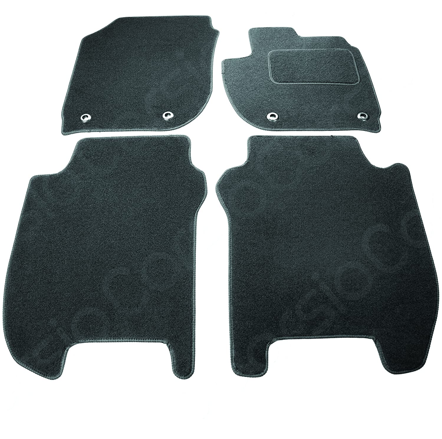 Carsio Carpet Car Mats For Honda Jazz Manual 2015 to 2018 4 Piece Set Tailored Fit Floor Mat Complete Accessory Black Custom Fitted - All Weather, Anti-Slip Backing & Black Trim