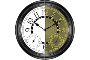 15Inch Outdoor Clock with Thermometer & Hygrometer - Illuminated Large Outdoor Clocks Waterproof, Weather-Resistant Battery O