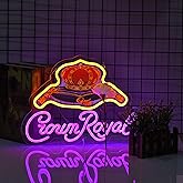 Yooyneon Neon Sign for Wall Décor Crown Art Neon Light Whiskey LED Signs with Dimmer for Man Cave Beer Bar Decor(17x13inch)