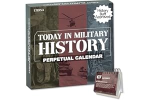 ETERNA GOODS Today In Military History Calendar | Perpetual War History Calendar For The Military History Enthusiast, This Day In Amazing History Trivia Facts & Achievements | History Buff Gift Page A Day Box Calendar with Historical Info For Every Day of The Year
