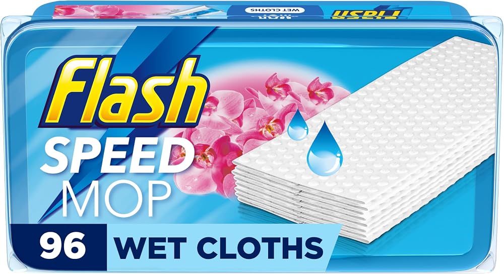 FLASH Speedmop Wet Cloth Refills Wild Orchid 96 Count (24 x 4)