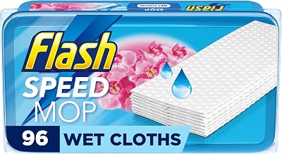 FLASH Speedmop Wet Cloth Refills Wild Orchid 96 Count (24 x 4)