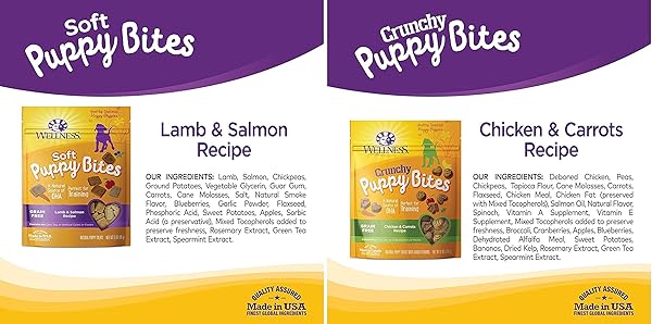 WELLNESS PUPPY BITES NATURAL GRAIN FREE PUPPY TRAINING TREATS, VARIETY