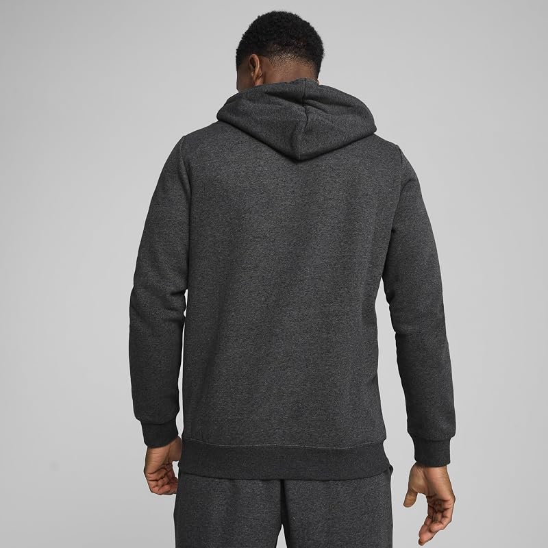 Felpa con Cappuccio Essentials con Logo Piccolo N. 1 da Uomo M, Dark Gray Heather — foto 5 di 5