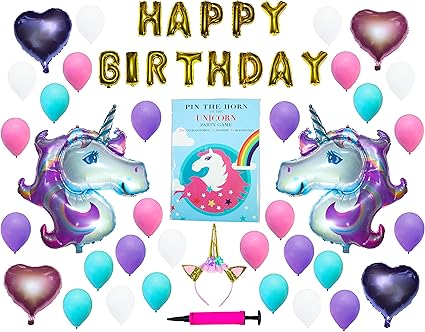 Amazon Com Unicorn Party Supplies With Game Unicorn Party