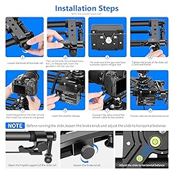 NEEWER Motorized Camera Slider, 39.4"/100cm Carbon