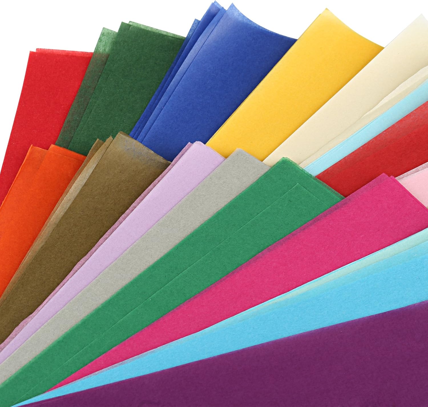 Naler 200 Sheets Assorted Colors Art Tissue Paper for DIY Crafts Decorative Tissue Paper Flower Pom Pom, 20 Colors, 8"X11"