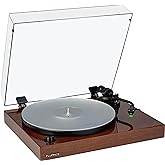 Fluance RT81+ Elite High Fidelity Vinyl Turntable Record Player, Audio Technica VM95E Cartridge, Anti-Resonant Platter, Acrylic Mat, Phono Preamp Wood Plinth Adjustable Isolation Feet - Natural Walnut