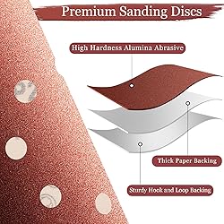 Szarint 100 PCS 240 Grit 5 Inch Sanding Discs, Hook