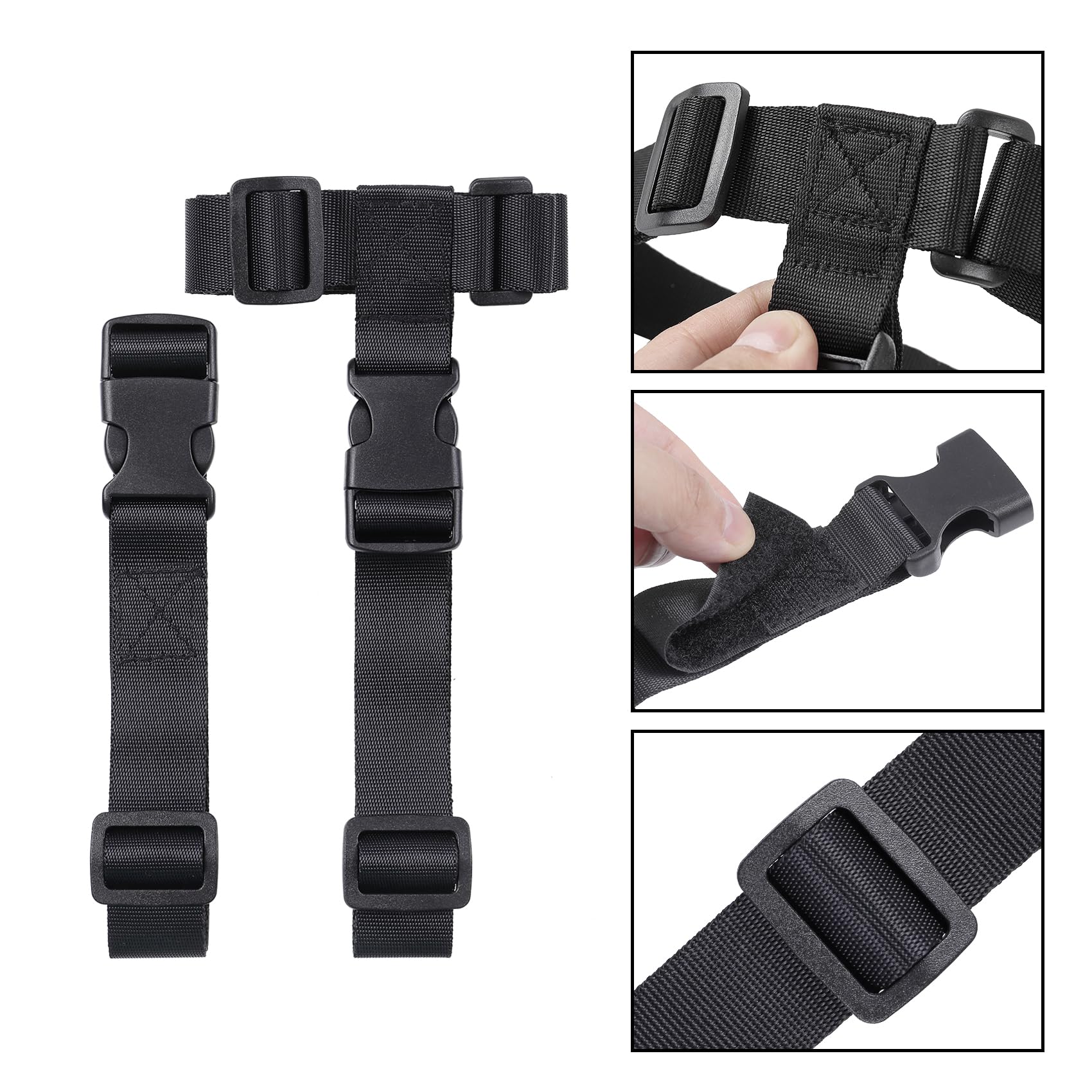 Vigorport Luggage Straps, Luggage Connector Straps for Suitcases Add A Bag and Connect Your 2 Suitcases Together Adjustable Attachment Accessories Belts (1'' Width S Size)