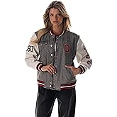 The Wild Collective Women's Ohio State Denim Varsity Jacket