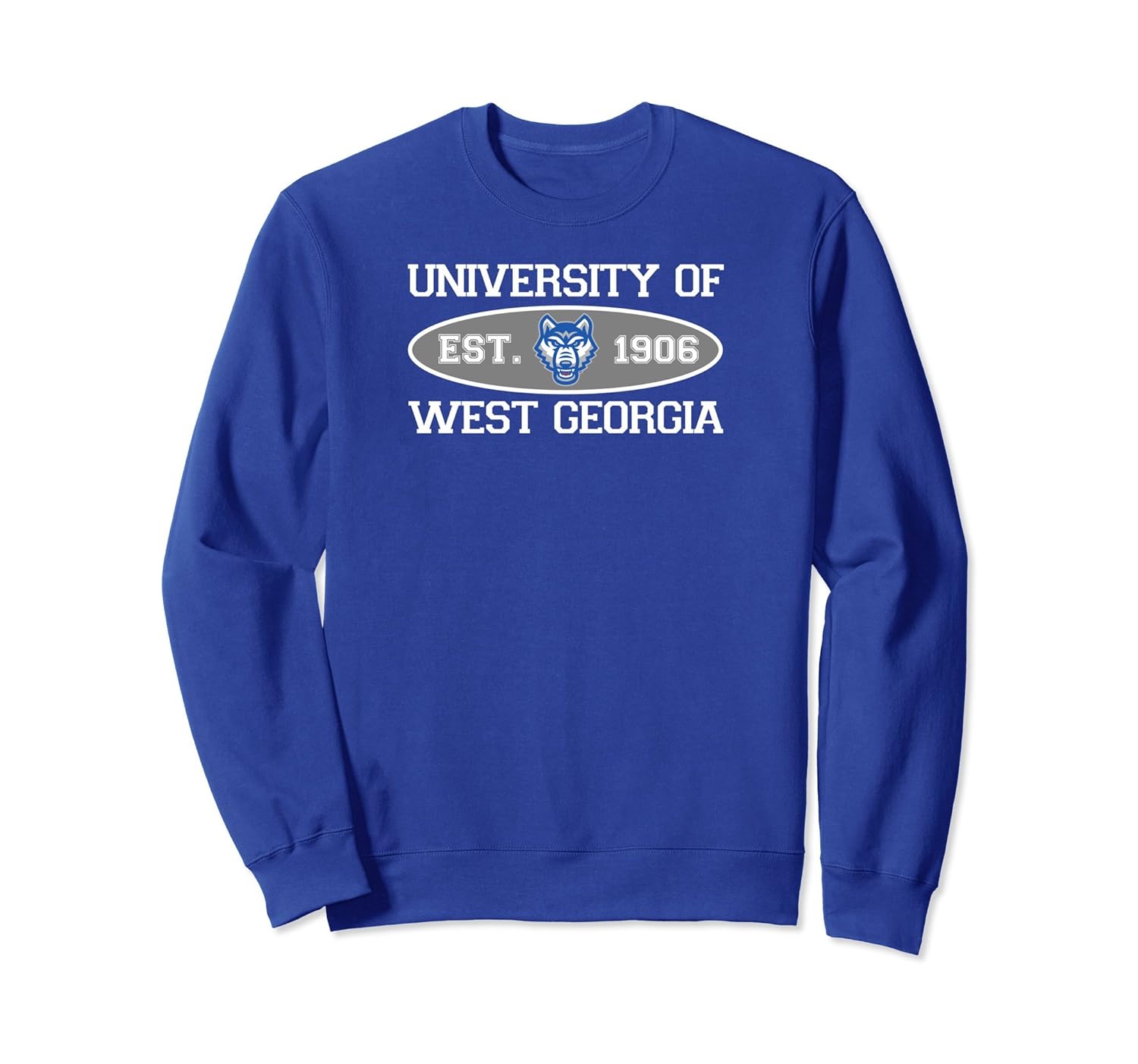 West Georgia Wolves Est. 1906 Wolf Oval Crewneck Sweatshirt-Rose