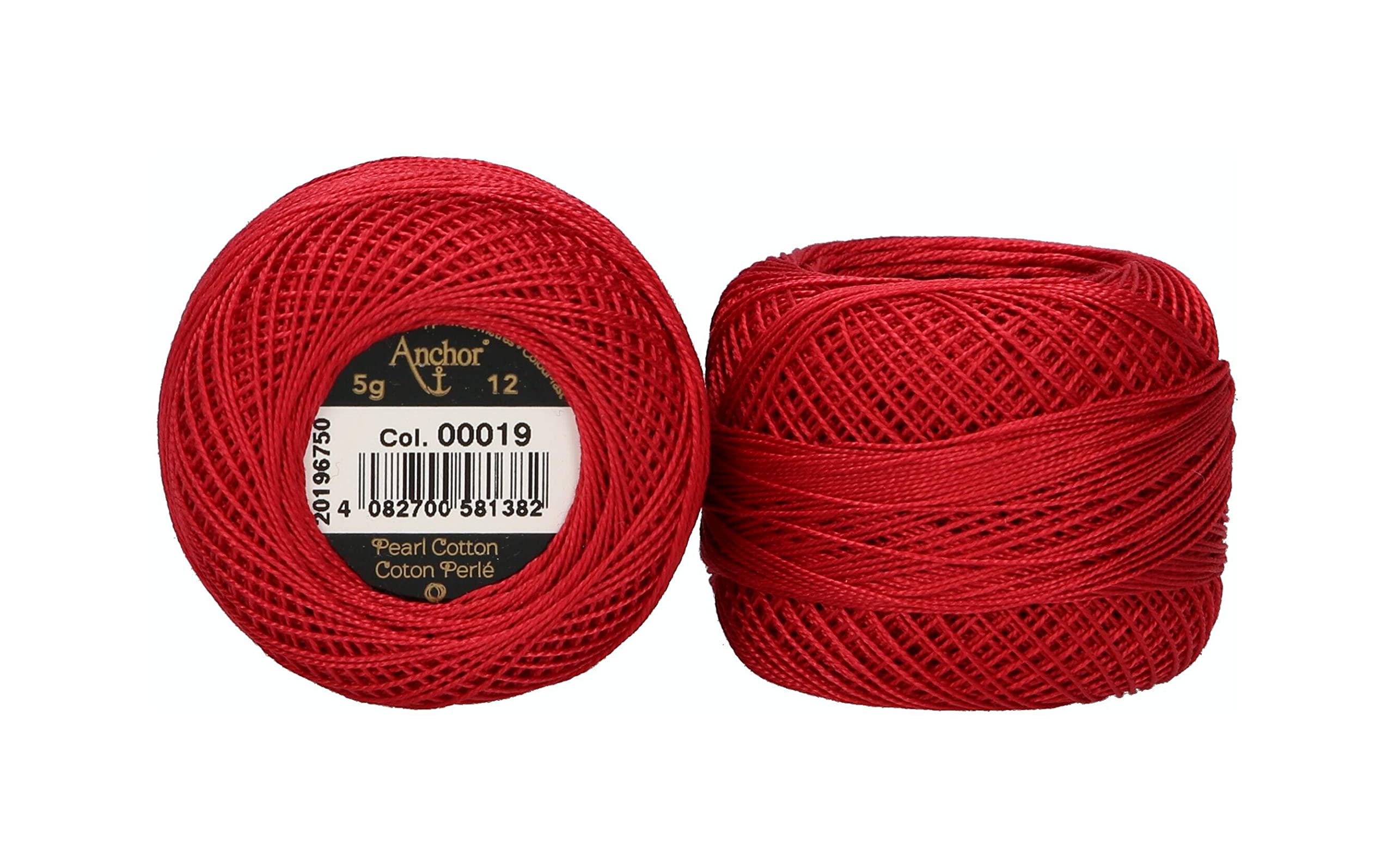 ANCHOR Pearl Yarn, Thickness: 12, Packaging: 5G, Running Length: 56M 19 Embroidery Threads