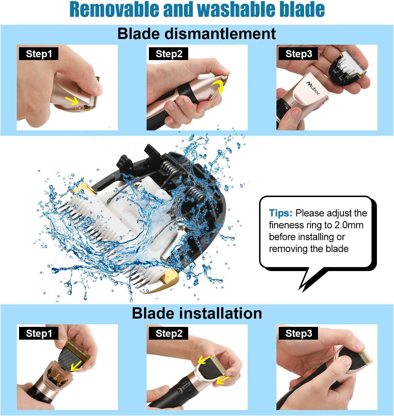 Muboc Schermaschine Hund Tierhaarschneidemaschine Hunde