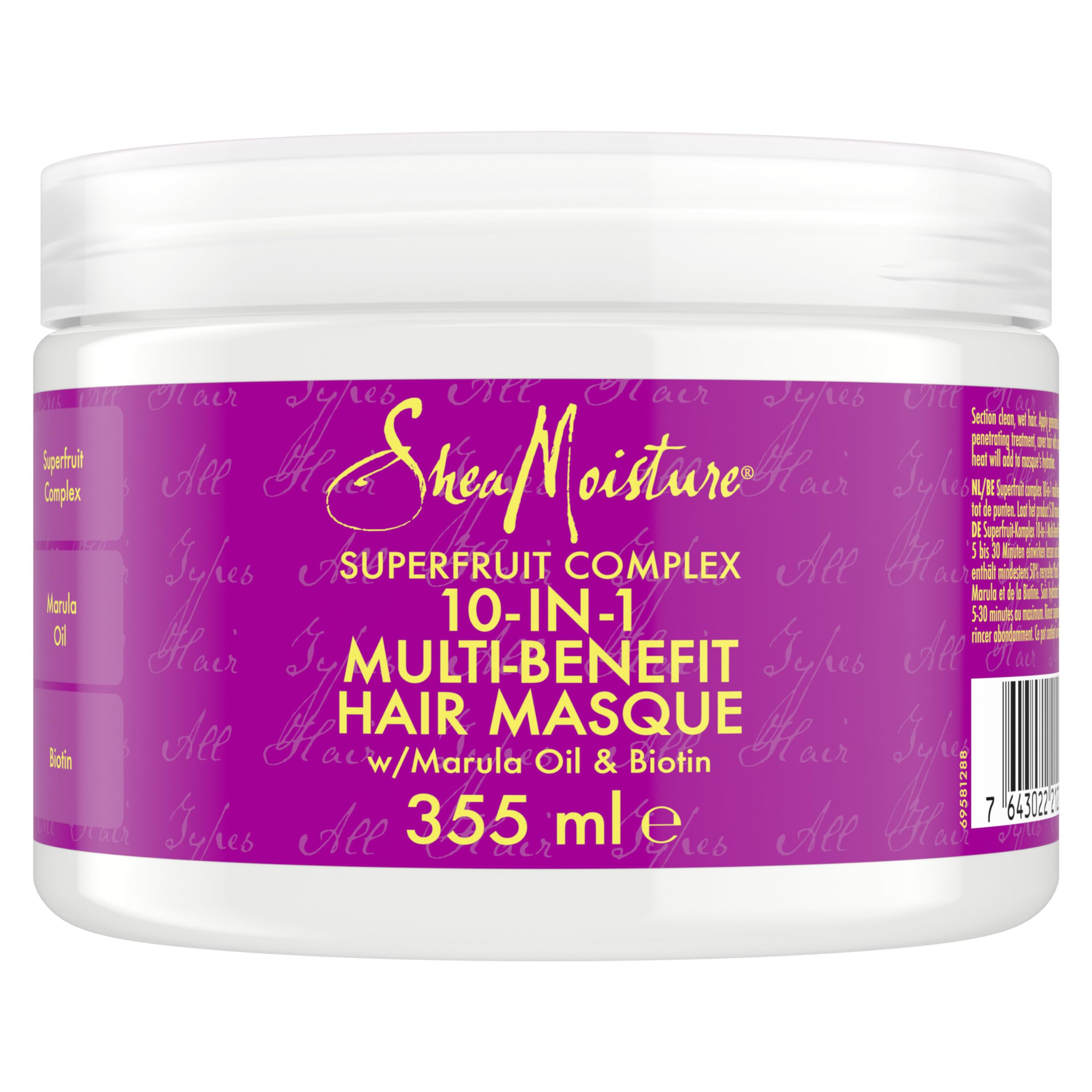 Shea Moisture Superfruit Complex 10-in-1 Multi-Benefit Hair Treatment Mask silicone and sulphate free hair mask for all hair types 355 ml
