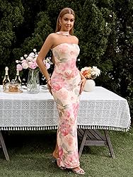 HTZMO Women Elegant Summer Bodycon Maxi Dress