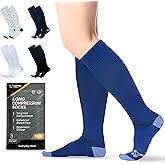 CopperJoint Copper Compression Socks for Women & Men – 15-20 mmHg Wide Calf & Plus Size Medical-Style Support – Pregnancy & Travel Compression Socks – Running Gifts for Runners, Nurses & Long Flights