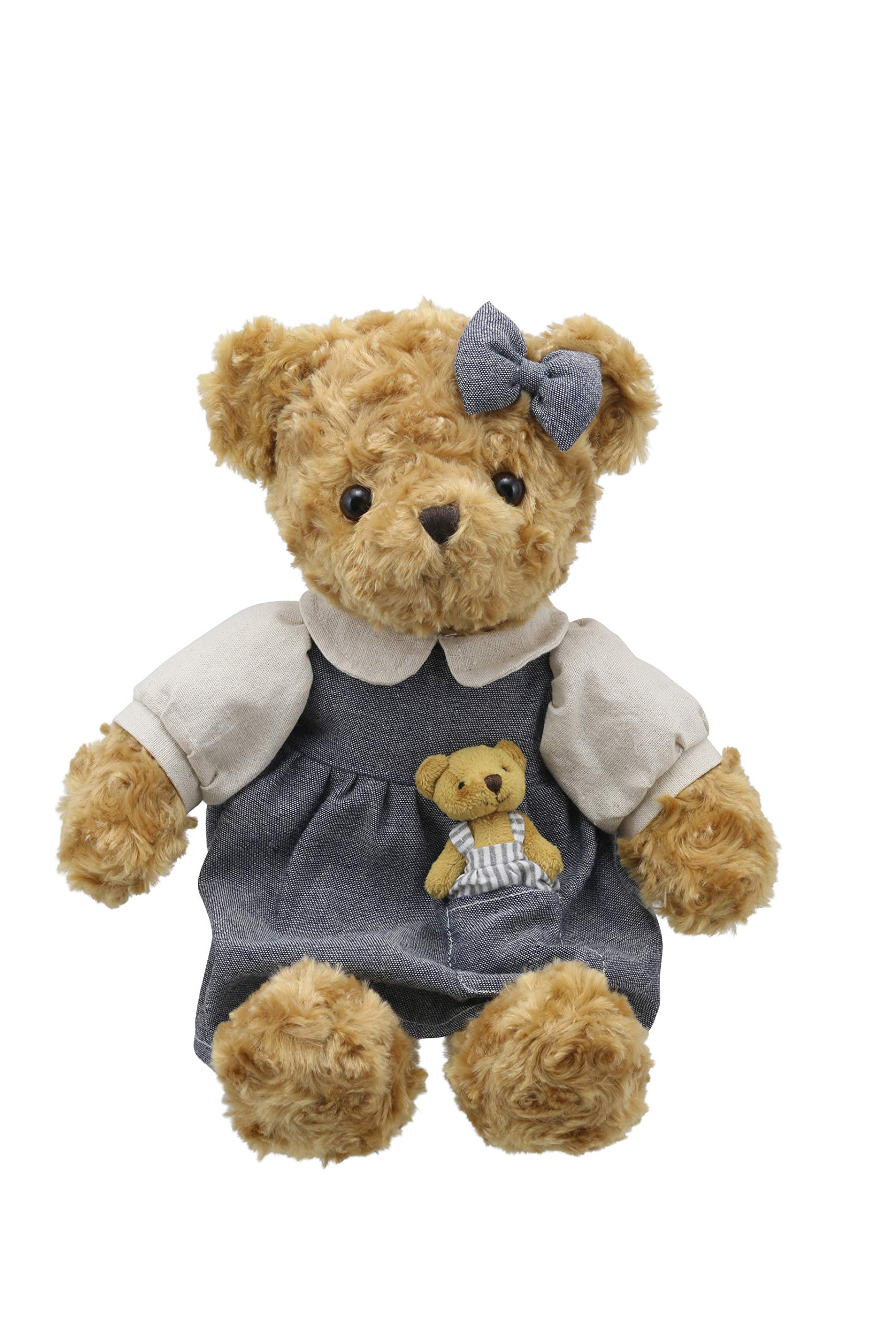 Wilberry Dressed Animal Mummy Bear - Soft Plush Mother Teddy Bear Toy with Mini Bear - Perfect for Imaginative Play, Adventure and Story Time Play - 40cm