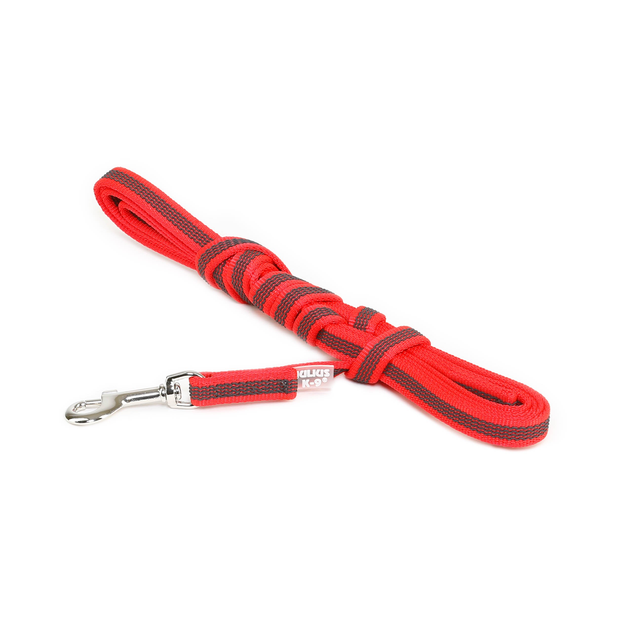 Color & Gray Super-Grip Leash with Handle, 14 mm x 3 m, Red-Gray