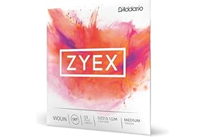 D'Addario Zyex Violin String Set, 1/2 Scale, Medium Tension