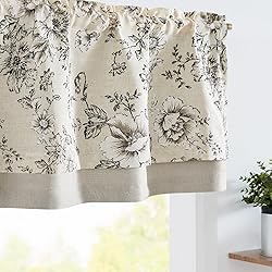 jinchan Linen Valance Curtain Farmhouse Window
