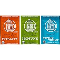 BEYOND BROTH Organic Vegan Vegetable Instant Sipping Broth | Keto, Gluten Free, Whole 30, and non GMO | (Variety Pack…