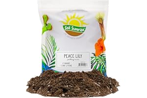 Soil Sunrise Peace Lily Potting Soil Mix (2 Quarts) for Planting, Growing, or Repotting Peace Lily Plants