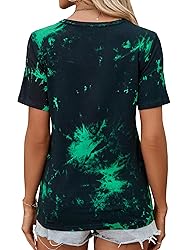 LilyCoco Women's Tie Dye Shirt Short Sleeve