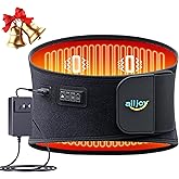 ALLJOY 67" Heating Pad for Back Pain Relief FSA Eligible HSA, Plug-in Lower Back Massager with 3 Heat 5 Vibration Back Lumbar Support Wearable Heating Pad for Cramps, Christmas Gifts for Women Men